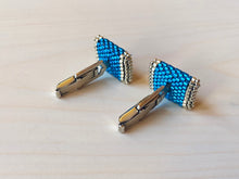 Load image into Gallery viewer, Cufflinks: Electric Blue