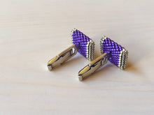 Load image into Gallery viewer, Cufflinks: Electric Purple