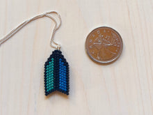 Load image into Gallery viewer, Flu-flu Pendant: Electric Blue and Emerald