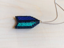 Load image into Gallery viewer, Flu-flu Pendant: Electric Navy and Emerald
