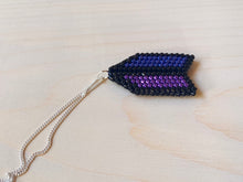 Load image into Gallery viewer, Flu-flu Pendant: Electric Purple and Navy