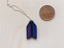 Load image into Gallery viewer, Flu-flu Pendant: Electric Purple and Navy
