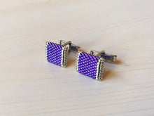 Load image into Gallery viewer, Cufflinks: Electric Purple
