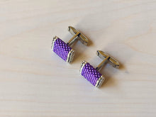 Load image into Gallery viewer, Cufflinks: Electric Purple
