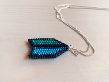 Load image into Gallery viewer, Flu-flu Pendant: Electric Blue and Emerald
