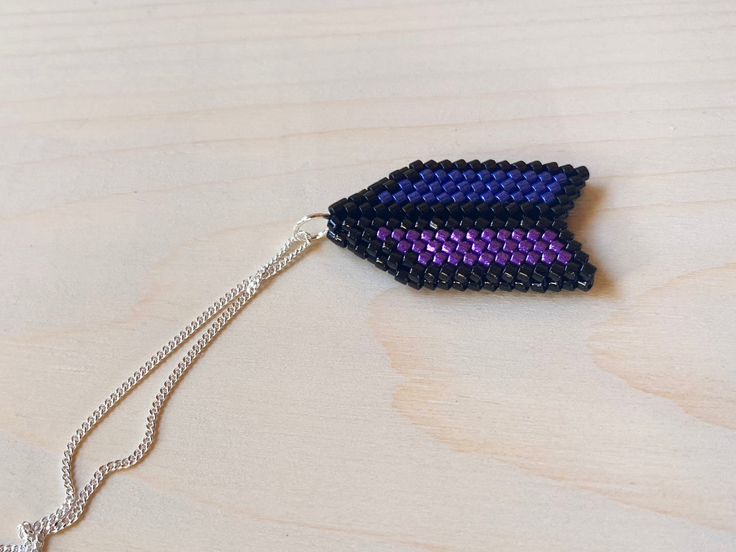 Flu-flu Pendant: Electric Purple and Navy